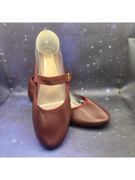 Fever Sole Shoes - Fever Sole Maroon Red Mary Jane Flats Slip On Shoes Buckle EURO 41 US 9.5 NEW